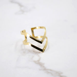 Anillo Oro Dos Flechas