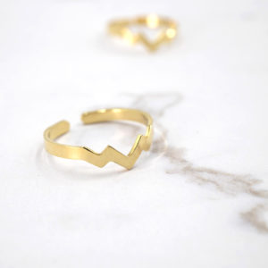 Anillo Oro Mini Rayo