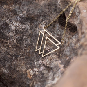 Colgante Oro Triángulos