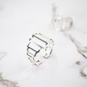 Anillo Plata Rectángulos