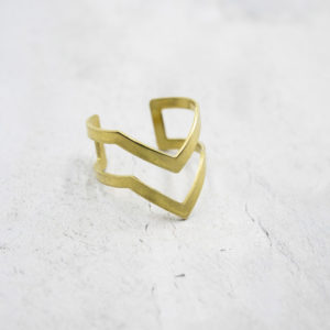 Anillo Latón Dos Flechas