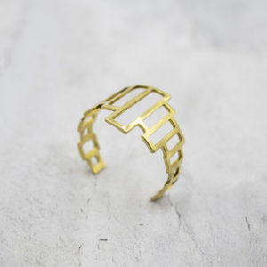 Anillo Latón Rectángulos