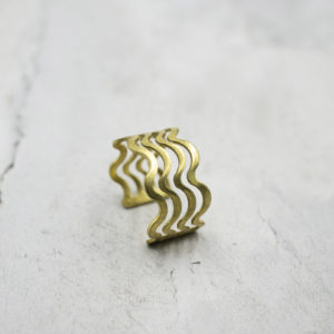 Anillo Latón Ondas