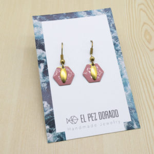 Pendientes Color Largos Hexágono