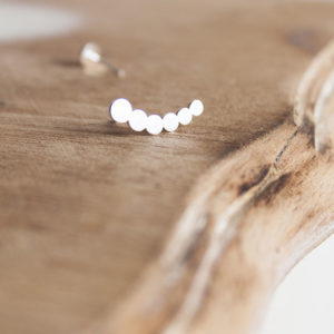 Pendientes Plata Círculo Asimétrico