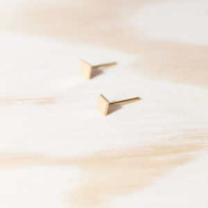 Pendientes Oro Mini Cuadrado