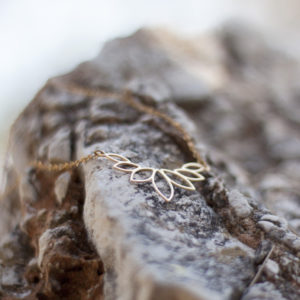 Lotus Flower Gold Pendant