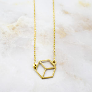 Colgante Oro Microcubo Mini