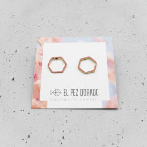 Pendientes Color Hexágono