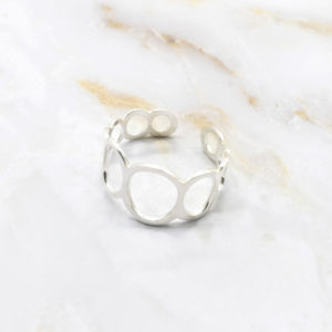 Anillo Plata Burbujas