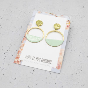 Pendientes Color Semiesfera Grande